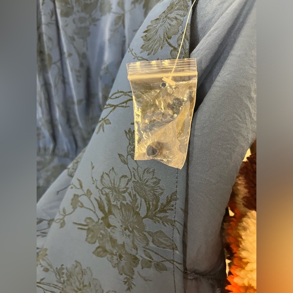 G.P.D. Mirabel Blue Floral Long Sleeve Mini Dress Mock Neck Open Back Size 2 - Picture 10 of 10